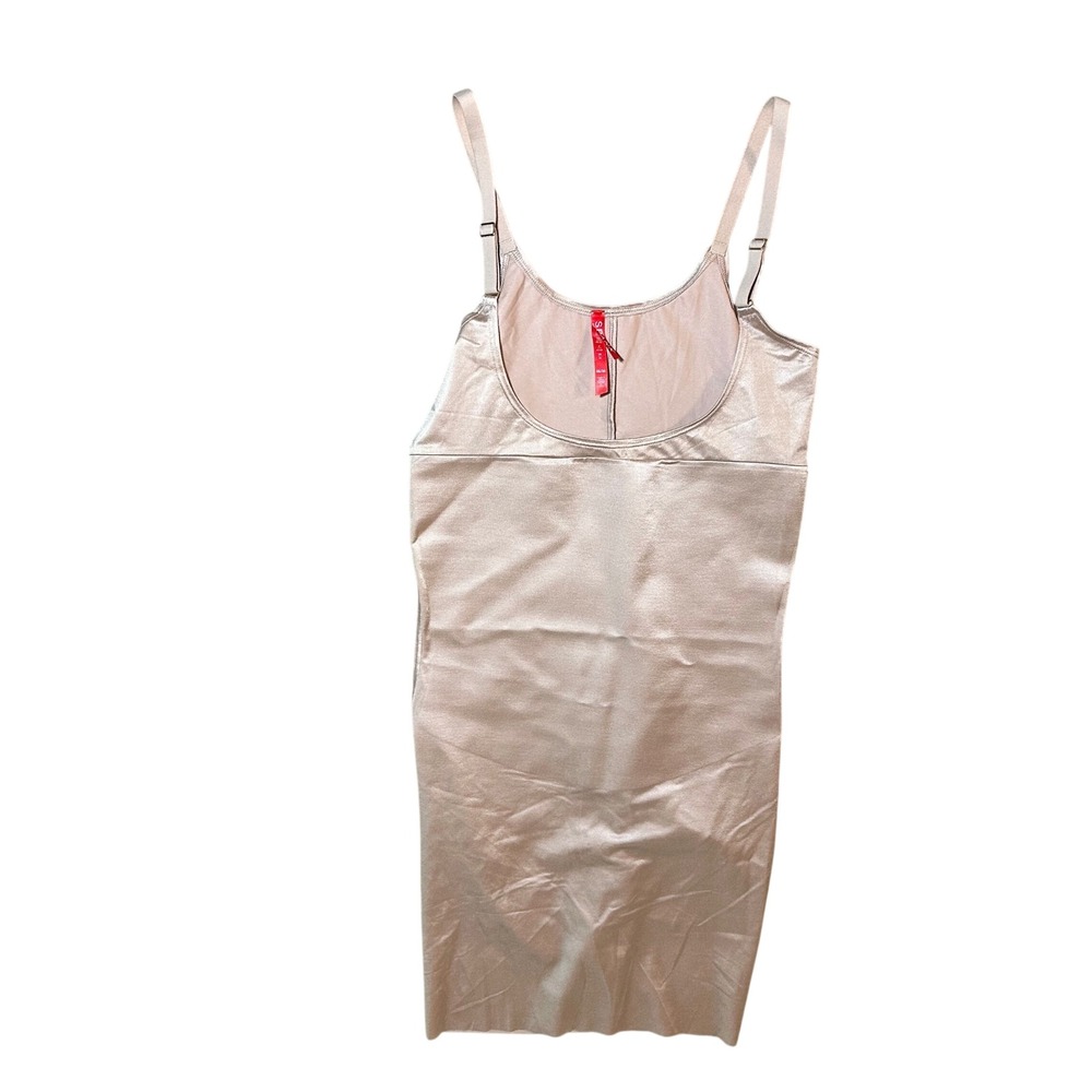 Spanx SmartGrip Slips Full Slip Shapewear Beige Tan Medium Adjustable Straps - Picture 3 of 6